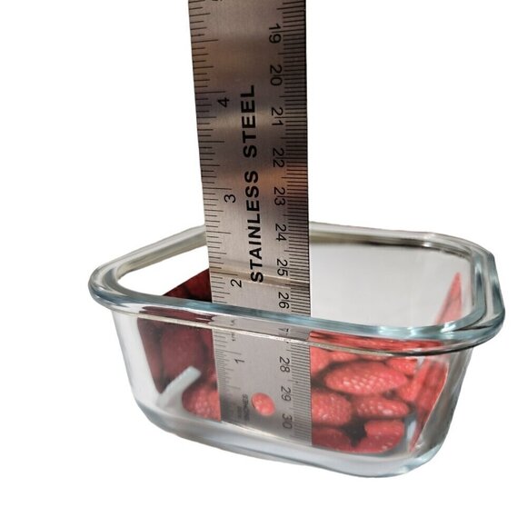 Cuisinart Glass Storage Container with Bamboo Lid Square Microwave Oven 5x5 New - Picture 5 of 13